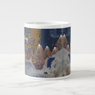 Weihnachts-Tasse mit Lit Trees Jumbo-Tasse