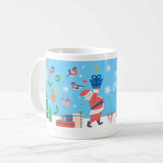 Weihnachts-Tasse mit Muster Kaffeetasse (Vorderseite Links)