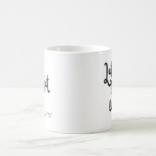 Weihnachts-Tasse mit Sprichwort "Let's Get Lit" Kaffeetasse (Mittel)