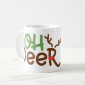 Weihnachts-Tasse: Oh Deer Coffee Tasse (Vorderseite Links)