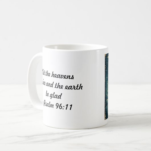 Weihnachts-Tasse - Psalm 96:11 - Wutszene Kaffeetasse (Vorderseite Links)