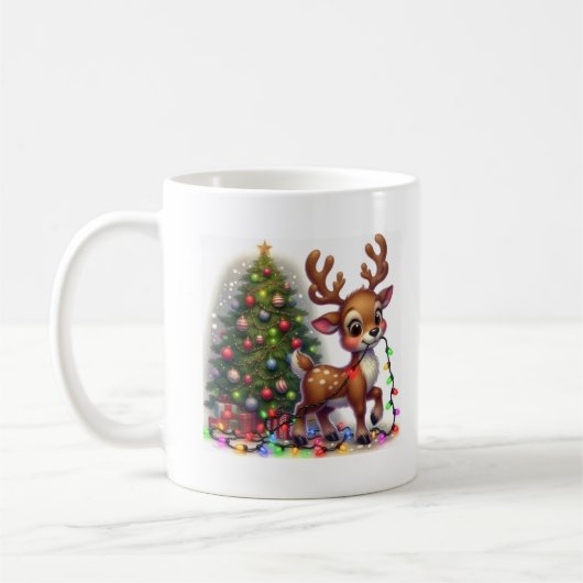 Weihnachts-Tasse Reindeer Fun Kaffeetasse (Links)