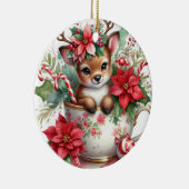 Weihnachts-Tasse Rentier 6 Keramik Ornament (Rechts)