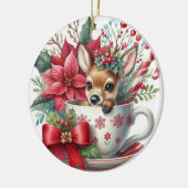 Weihnachts-Tasse Rentier 7 Keramik Ornament (Links)