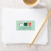 Weihnachts-Tasse Rücksendeadresse Adressaufkleber (Insitu)