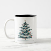 Weihnachts-Tasse | Rustikales Nordic Holiday Desig Zweifarbige Tasse (Links)