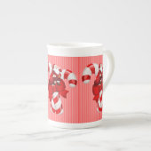 Weihnachts-Tasse, Santa, Candy Cane Porzellantasse (Vorderseite Rechts)