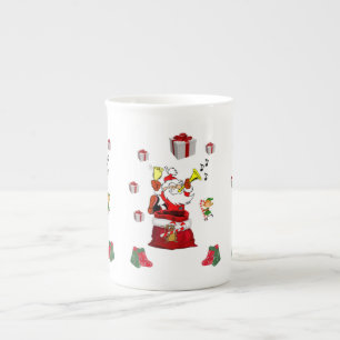 Weihnachts-Tasse Santa Porzellantasse