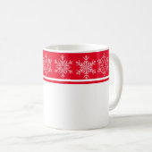 Weihnachts-Tasse-Schneeflocken Kaffeetasse (VorderseiteRechts)