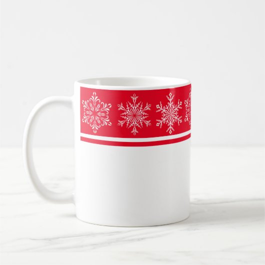 Weihnachts-Tasse-Schneeflocken Kaffeetasse (Links)