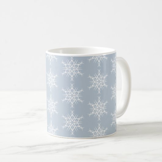 Weihnachts-Tasse-Schneeflocken Kaffeetasse (VorderseiteRechts)