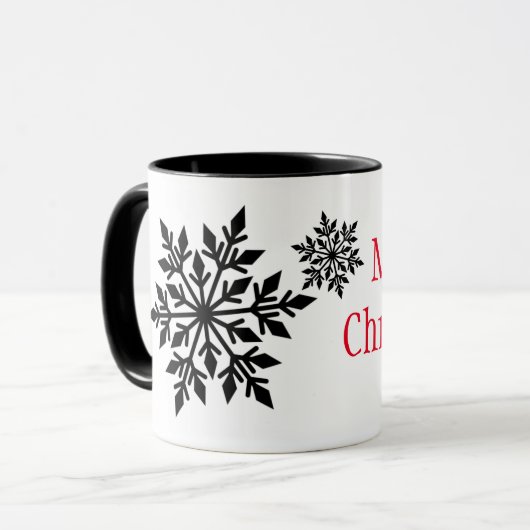 Weihnachts-Tasse-Schneeflocken Tasse (Vorderseite Links)