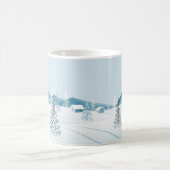 Weihnachts-Tasse-Schneeszene Kaffeetasse (Mittel)