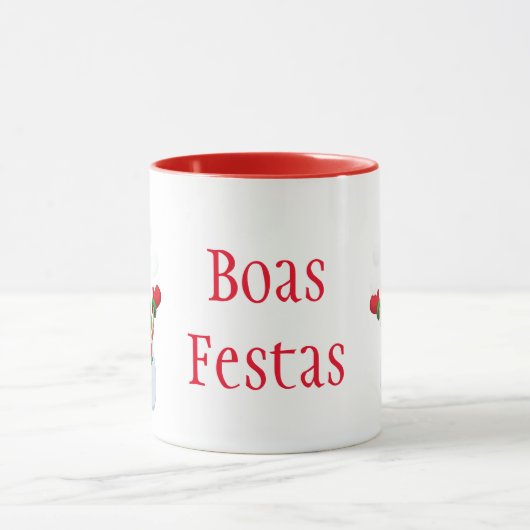 Weihnachts-Tasse-Snowman-Boas Festas Tasse (Zentrum)