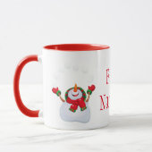 Weihnachts-Tasse-Snowman-Feliz Navidad Tasse (Links)