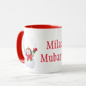 Weihnachts-Tasse-Snowman-Milad Mubarak Tasse (Vorderseite Links)