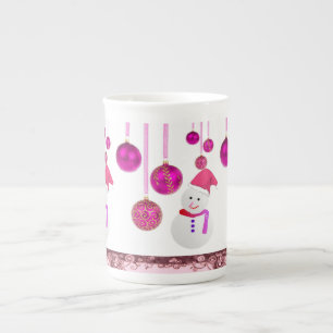 Weihnachts-Tasse Snowman Porzellantasse
