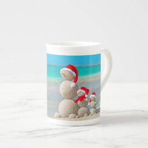 Weihnachts-Tasse Snowman Porzellantasse