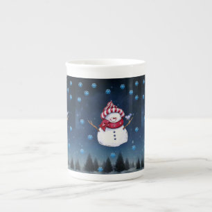 Weihnachts-Tasse Snowman Porzellantasse
