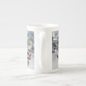Weihnachts-Tasse Snowman Porzellantasse (Rückseite)