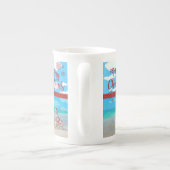 Weihnachts-Tasse Snowman Porzellantasse (Rückseite)