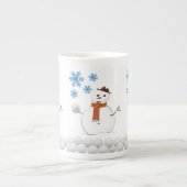 Weihnachts-Tasse Snowman Porzellantasse (Vorderseite)