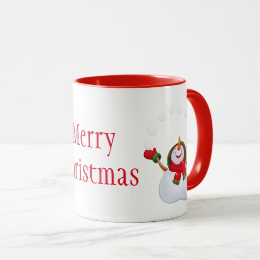 Weihnachts-Tasse-Snowman Tasse (VorderseiteRechts)