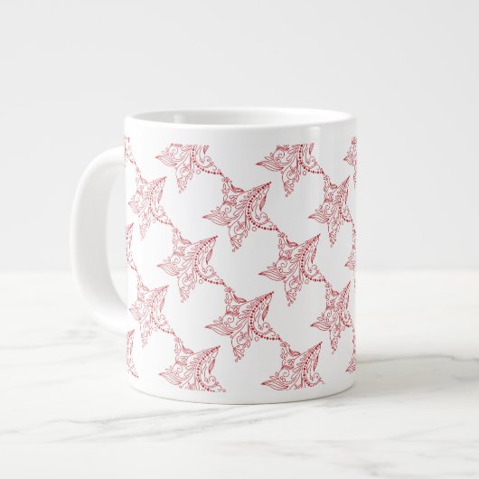 Weihnachts-Tasse, Star Design Jumbo-Tasse (Vorderseite Links)