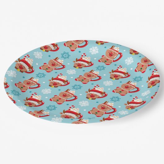 Weihnachts-Tasse von Kakao Pappteller (Schrägansicht)