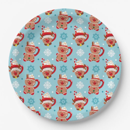 Weihnachts-Tasse von Kakao Pappteller (Vorderseite)