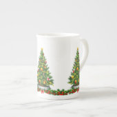 Weihnachts-Tasse, Weihnachtsbaum Porzellantasse (Vorderseite Rechts)
