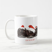 Weihnachts-Tasse "Weihnachtsfertig" Sleepy Hippos Kaffeetasse (Links)