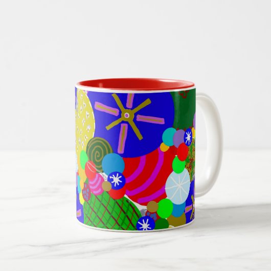 Weihnachts-Tasse Zweifarbige Tasse (VorderseiteRechts)