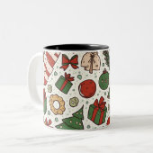 Weihnachts-Tasse Zweifarbige Tasse (Vorderseite Links)