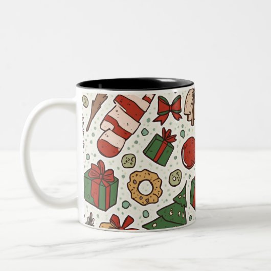 Weihnachts-Tasse Zweifarbige Tasse (Links)