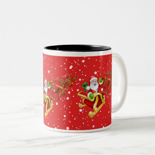 Weihnachts-Tasse Zweifarbige Tasse (VorderseiteRechts)