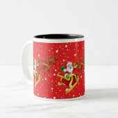 Weihnachts-Tasse Zweifarbige Tasse (Vorderseite Links)