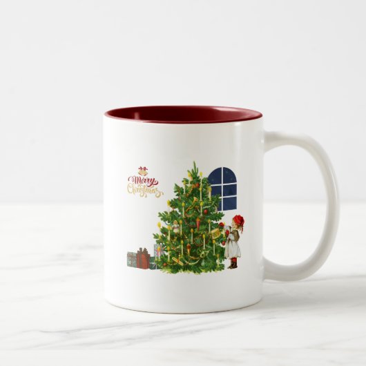 Weihnachts-Tasse Zweifarbige Tasse (Rechts)
