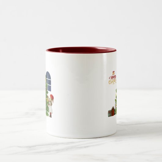 Weihnachts-Tasse Zweifarbige Tasse (Mittel)