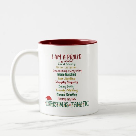 Weihnachts-Tasse Zweifarbige Tasse (Links)