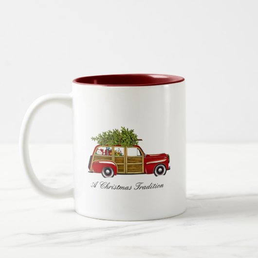 Weihnachts-Tasse Zweifarbige Tasse (Links)