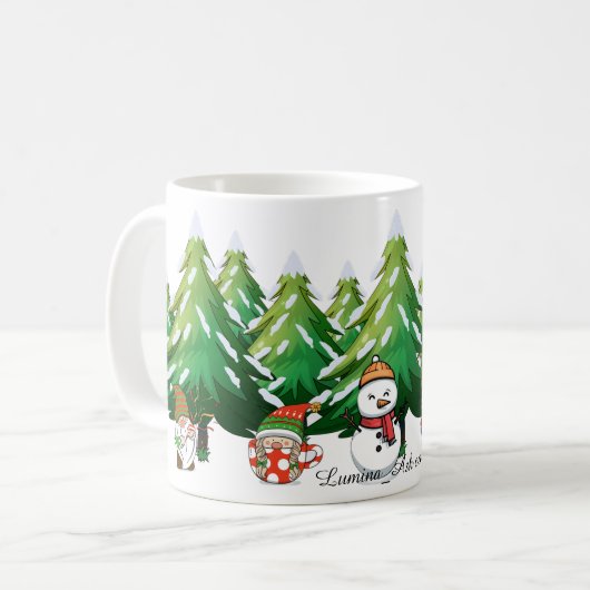 Weihnachts-Tassen-Gnom Kaffeetasse (Vorderseite Links)