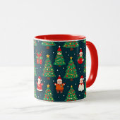Weihnachts-Tassen-Muster Tasse (VorderseiteRechts)