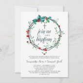 Weihnachts-Taufvorlage Einladung (Vorderseite)