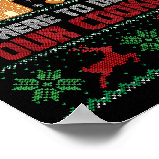 Weihnachts-Tech sagte, ich bin hier, um Cookies zu Poster (Ecke)