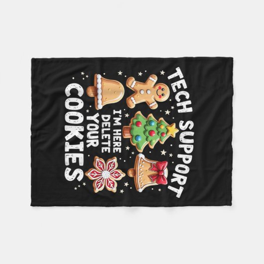 Weihnachts-Tech sagte, ich bin hier, um dein Cooki Fleecedecke (Vorderseite (Horizontal))