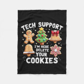 Weihnachts-Tech sagte, ich bin hier, um dein Cooki Fleecedecke (Vorderseite)