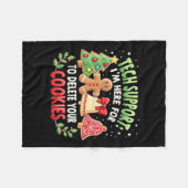 Weihnachts-Tech sagte, ich bin hier, um dein Cooki Fleecedecke (Vorderseite (Horizontal))