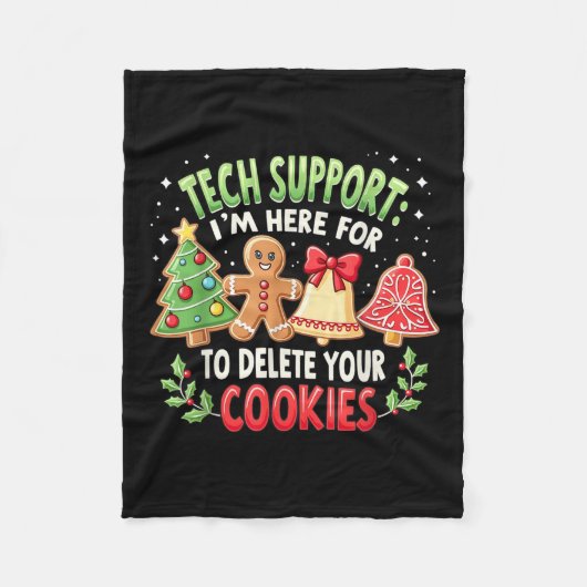 Weihnachts-Tech sagte, ich bin hier, um dein Cooki Fleecedecke (Vorderseite)