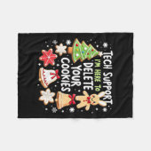 Weihnachts-Tech sagte, ich bin hier, um dein Cooki Fleecedecke (Vorderseite (Horizontal))